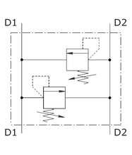 Load image into Gallery viewer, Walvoil 1/2" BSP Dual Cross-line Relief Valve 50-220 Bar