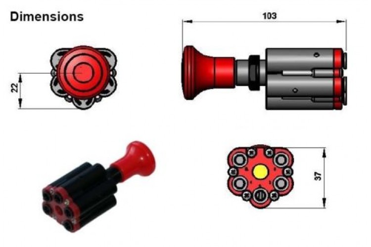 PTO PANEL/DASH MOUNTED AIR CONTROL VALVE